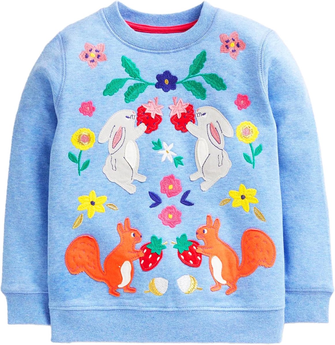 Sweatshirt Meisje Pailletten Borduurwerk Glitter Applique Kinderen Gebreide Truien Peuter Katoen Lange Mouwen Dierenpatroon T-Shirt Ronde Hals Lente Herfst Pullover Casual Top Leeftijd 2-7 Jaar