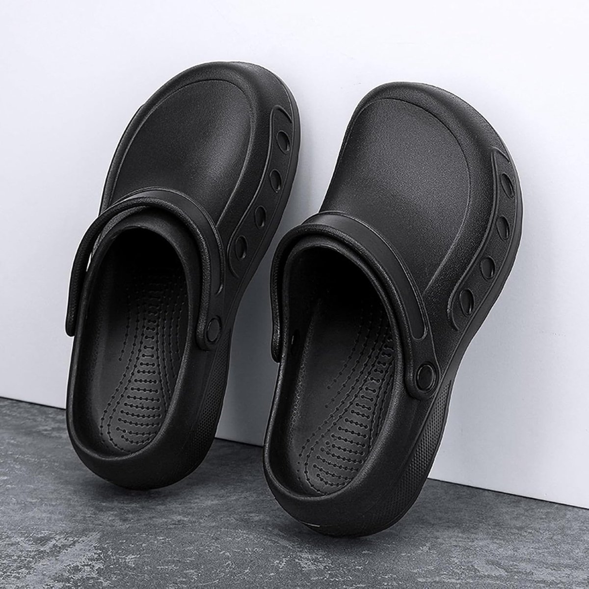 Antislip chef-kokklompen voor mannen: waterdichte veiligheidswerkschoenen voor keuken, verpleegster, tuin, restaurant