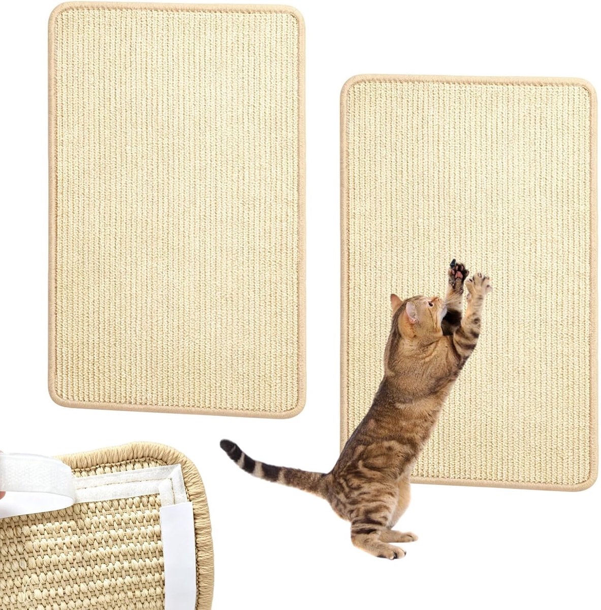 2 stuks krabmat kat muur sisal tapijt katten 50 x 30cm