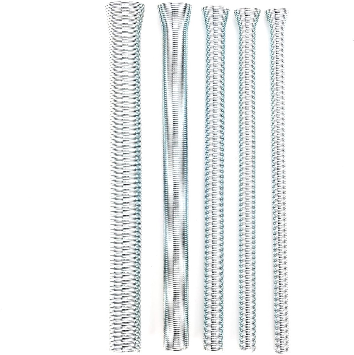set met zachte gebogen buisbuigers van verenstaal, 5 stuks, buisbuigers voor koperen buizen, aluminium buizen, dunwandige stalen buizen