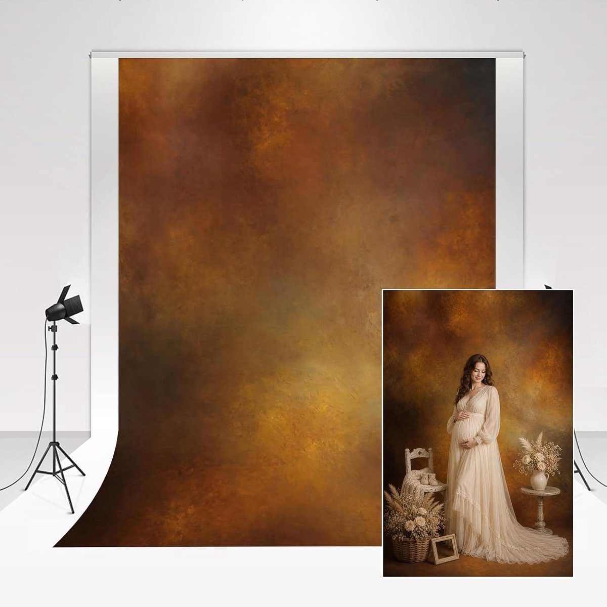 Bruine vintage abstracte textuur fotografie achtergrond 1,5 x 2,2 m oude meester professionele fotografie rekwisieten banner gradiënt achtergrond volwassen moederschap portret fotocall fotostudio