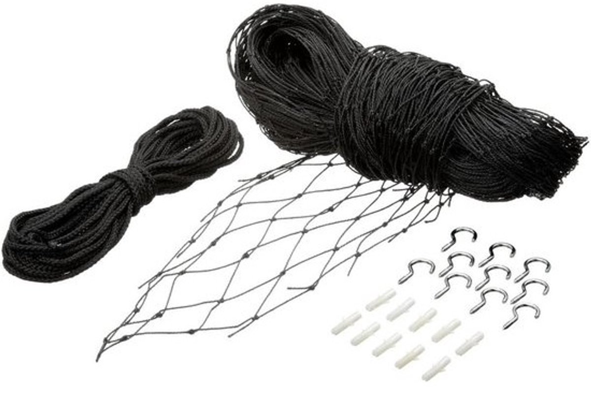 Kattennet Balkon - Veiligheidsnet Kat - Balkon Beveiligen - Scheurvast Monofilament - 3 x 4 m - Zwart