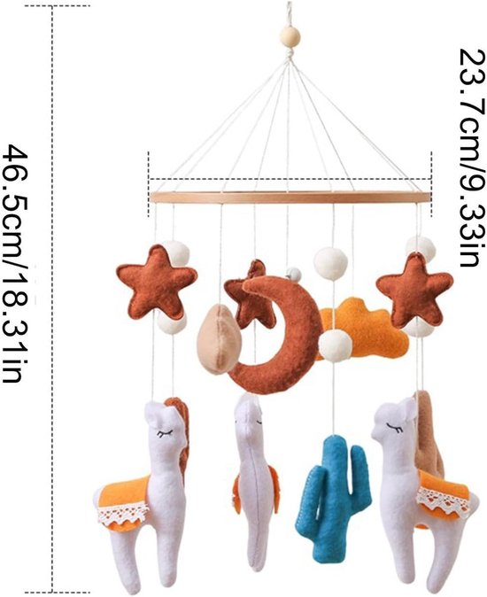 Verstelbaar Draagbaar Schaapvorm Draaiend Vermaak - Babymobiel Voor Jongens En Meisjes Voor Slaapkamer Woonkamer Thuis Huis Binnen Tuin Bed Decoratie — afbeelding 3
