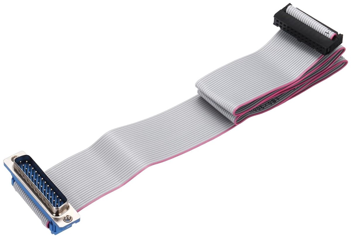 Lintkabel DB25-stekker naar FC-26-bus 2,54 mm lengte 50 cm