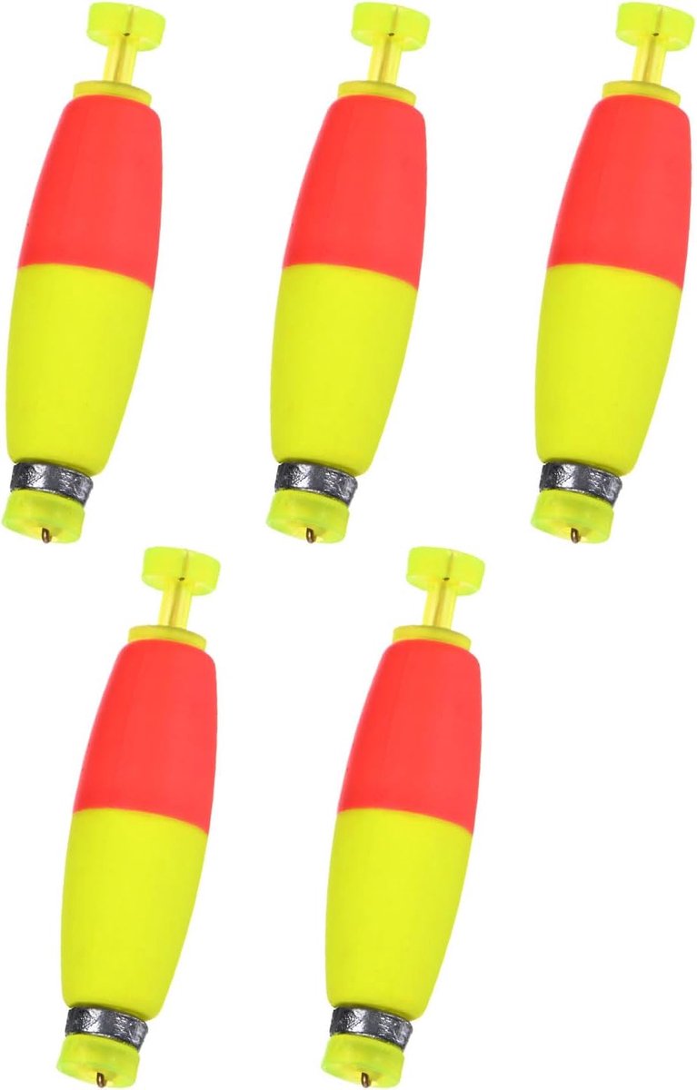 Visdobbers drijft, EVA-schuim gewogen dobbers voor Crappie/Bluegill/Forel Bas/Meerval, Clip-on Floats Slip Kurken
