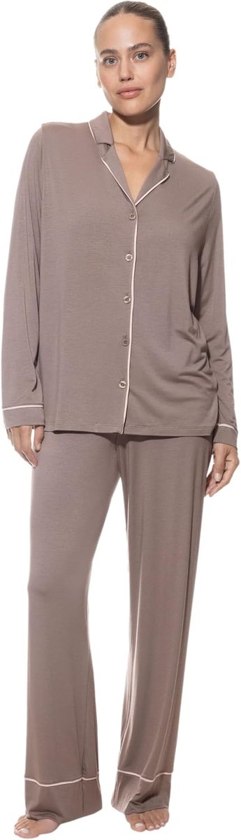 Nachtkleding serie Pure Chic Dames Pyjama Milk`n Coffee S (S), Milk`n Coffee, S