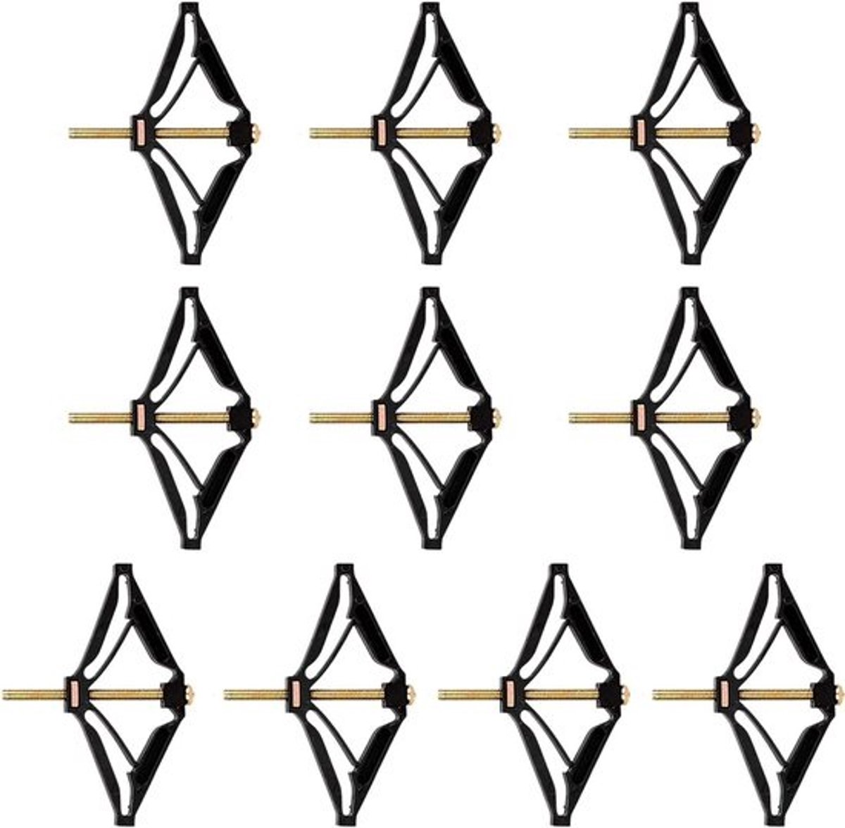 Herstelgereedschap Elektriciteitsdoos - Reparatiehulp Cassette - Wandcontactdoos Repareren - Ruitvormig Frame - 10 Stuks - Nylon