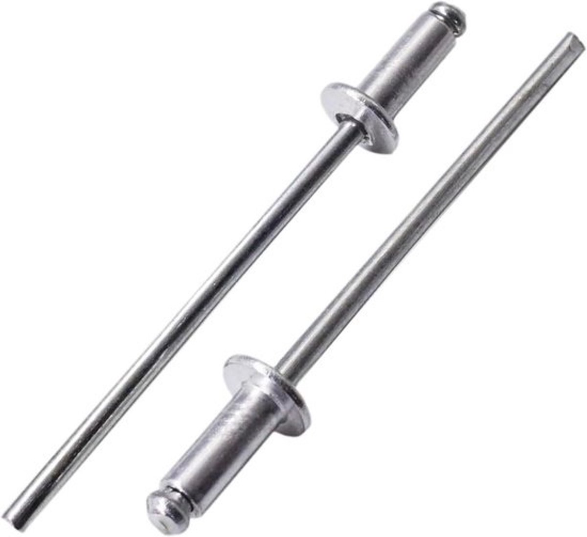 350x Aluminium Blindklinknagels 3.0x8mm met Stalen Doorn - Popklinknagels Koepelkop