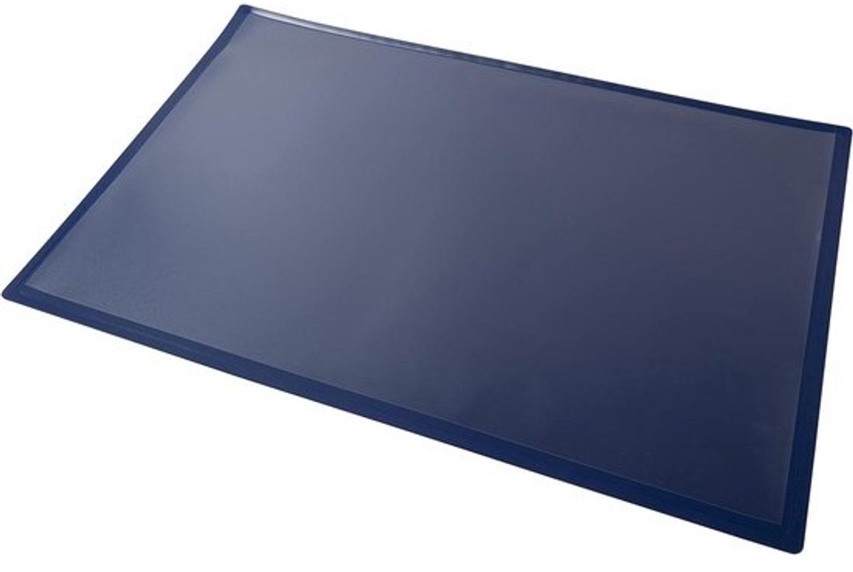 Bureauonderlegger - Bureau legger bureau mat - Bureau organiseren - Personaliseerbaar met vak - 375 x 575 cm - Blauw