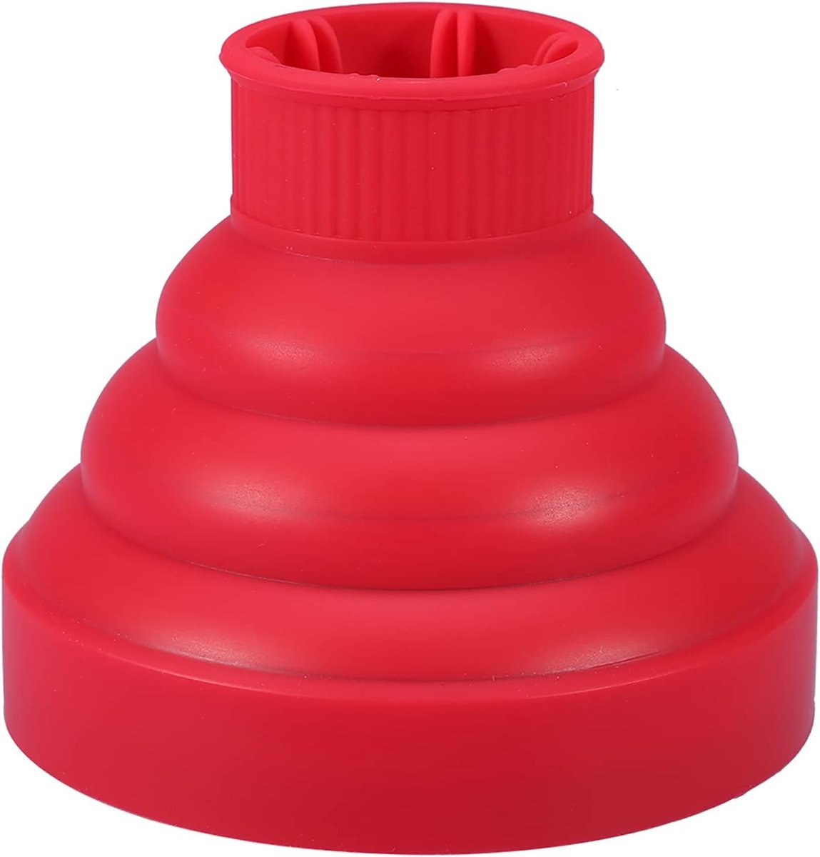 Dailygoods - Opvouwbare haardrogerdiffuser - Hittebescherming - Rood - Siliconen - Wasbaar - Beschermt haar tegen schade - Geschikt voor elk haartype