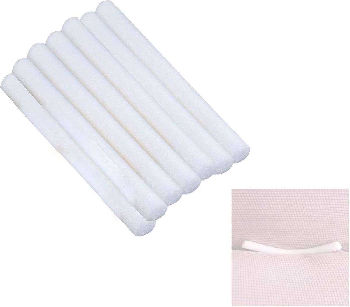 Dailygoods- Antislip Foam 14 Stuks - Vaste Staven - Elastische Sticks - Flexibel/duurzaam - Voor Sofa/Couch/Bed - Diameter 2,4 cm - Banksteunen