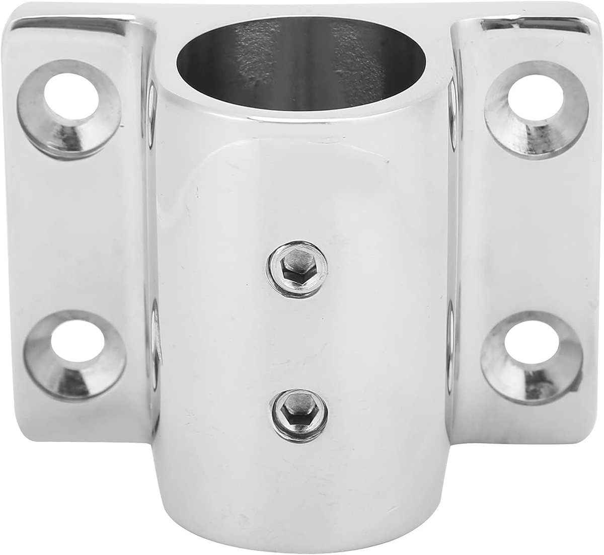 Dailygoods- Handrail Mount Roestvrij Staal - Marine Beugel - Rechthoekige Basis - Boot Buis - Vierkante Basis - Geschikt voor 22mm - Bootaccessoire