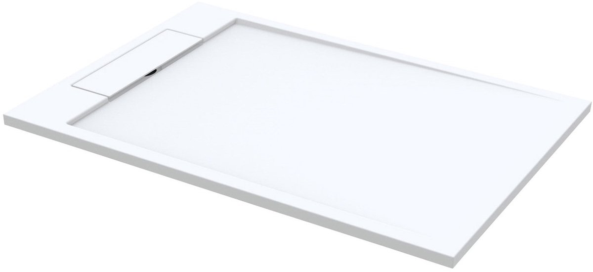 Sanitado Elements Decent Douchebak Mat Wit 160x100cm Solid Surface