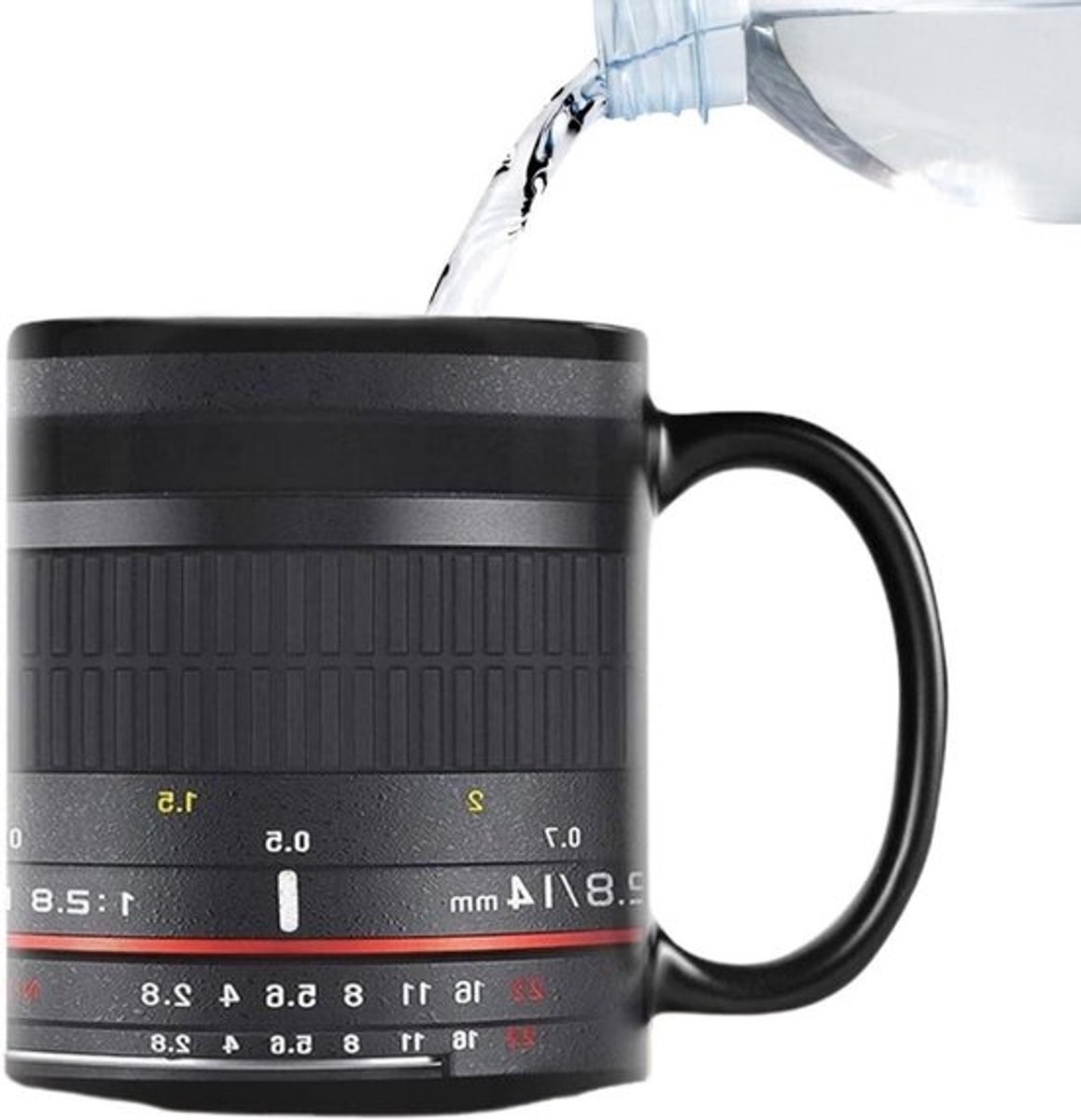 Camerelens Koffiemok - Fotografie Mok - Koffie Drinken - Gedetailleerd Ontwerp - 350 ml - Wit