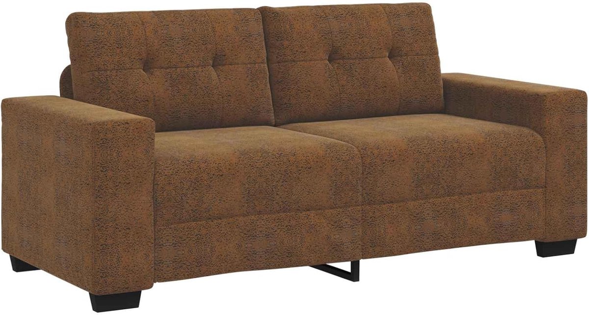 bruin, 140 cm, kunstleer, stoel, relaxstoel met stabiele constructie van multiplex en metaal, voor de woonkamer