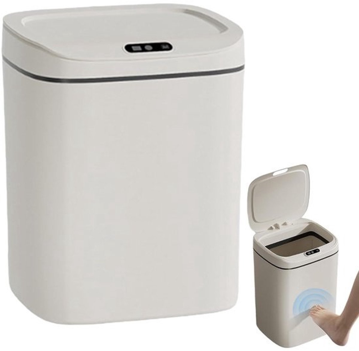 Slimme Prullenbak - Sensor Vuilnisbak - Hygiënisch Afval Verwerken - Contactloze Opening - 12 Liter - Wit