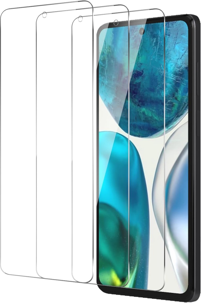3 stuks screenprotector van gehard glas voor Motorola Moto G52 / Moto G82, displaybeschermfolie, hardheid 9H, krasbestendig, anti-vingerafdruk en zonder luchtbellen