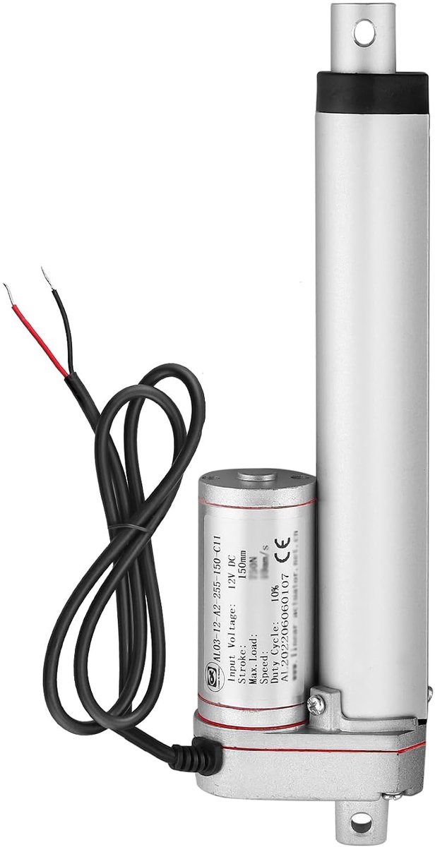 motor, 1000N 150mm 12V DC lineaire actuatormotor, elektrische cilinder, duwstangmotor voor auto, meubels, RV, deuropener, industriële landbouw, vaten enz