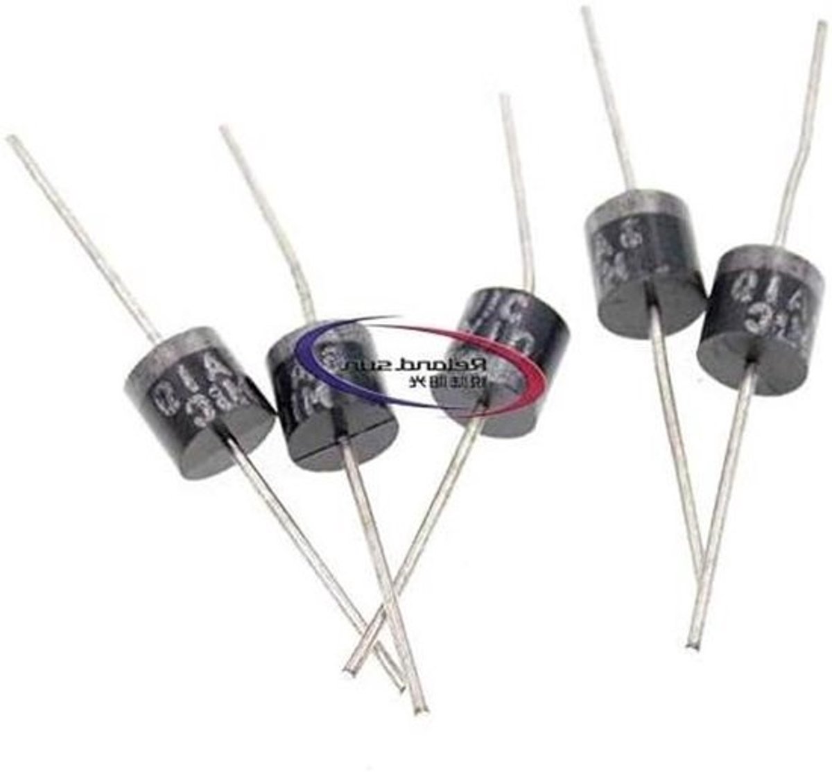 Gelijkrichter Diodes - Componenten Set - Elektronica Reparatie - Axiale Behuizing - 20 Stuks - Zilver