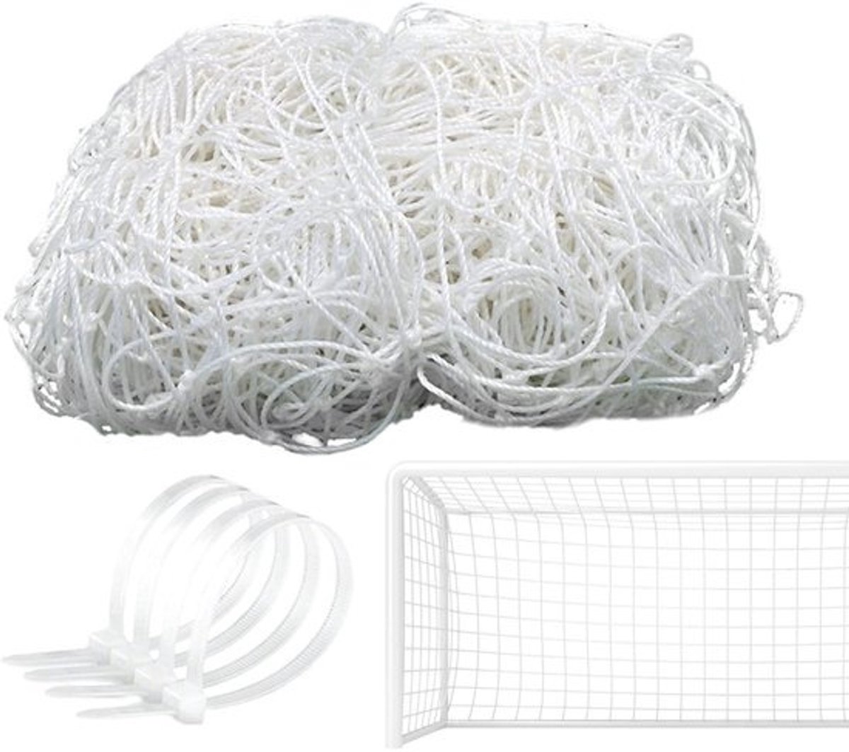 Voetbalnet Vervanging - Voetbaldoel Net - Sport Training - Hoge Sterkte Nylon - 366 x 183 cm - Zwart