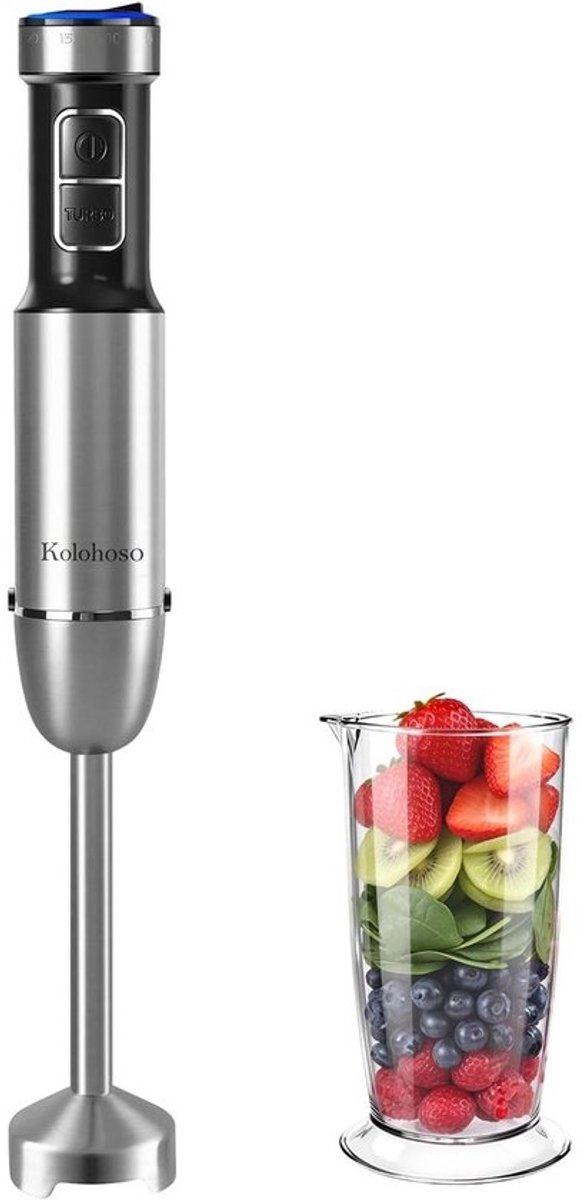 Staafmixer Keukenmixer - Handblender Set - Soepen Maken - 25 Snelheden Turbostand - 700 ml Beker - Zwart