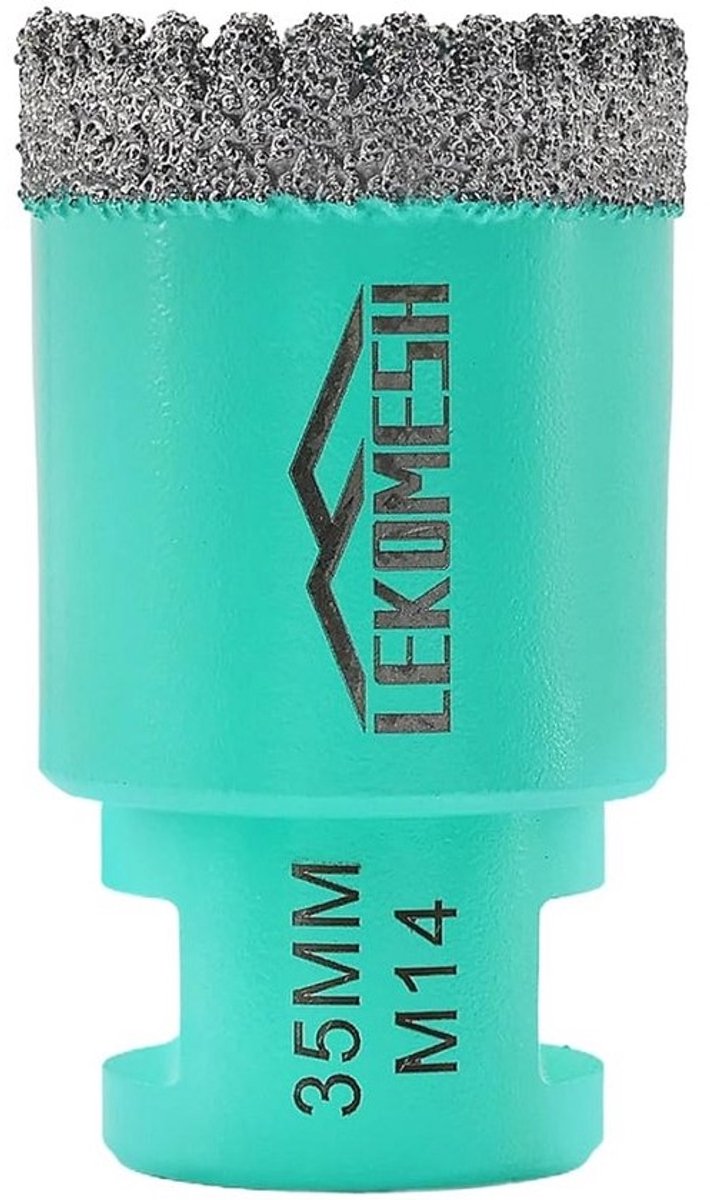 Diamant Tegelboor Kroon 35 mm voor Porselein, Keramiek en Graniet met M14 Schroefdraad