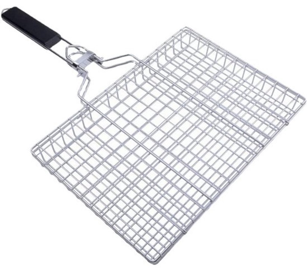 Grillmand Vis - BBQ Net - Buiten Koken - Roestvrij Staal - 30x20x10 mm - Zilverkleurig