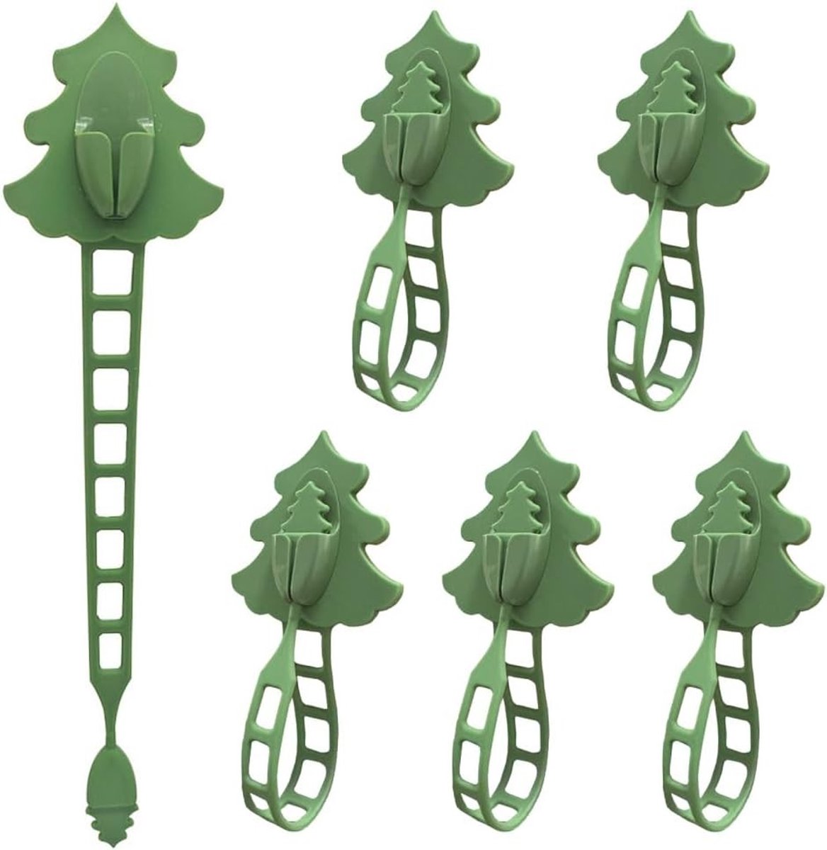 Kerstslingerhangers - Groen - 23,5 cm - Siliconen Zelfklevende Hangers - Voor Kerstdecoratie