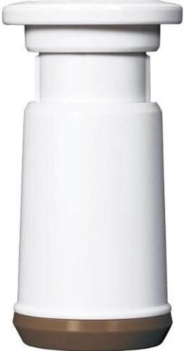 Leegpomp - Vacuumpomp - Voedsel bewaren - Gepatenteerd systeem - 9 x 5 x 9 cm - Bruin en wit