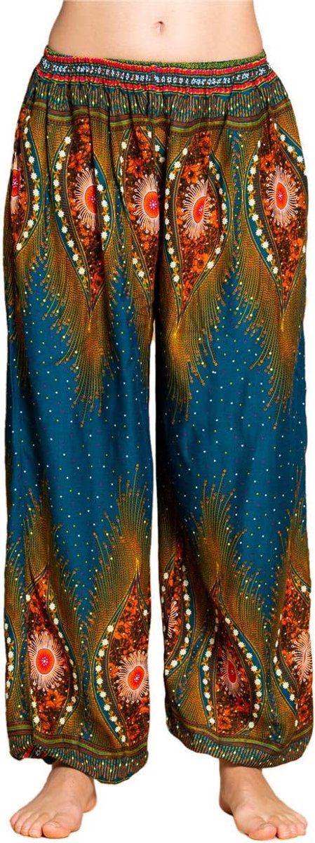 Unisex Harembroek Peacock - Lichte Zomerbroek - Boho Stijl