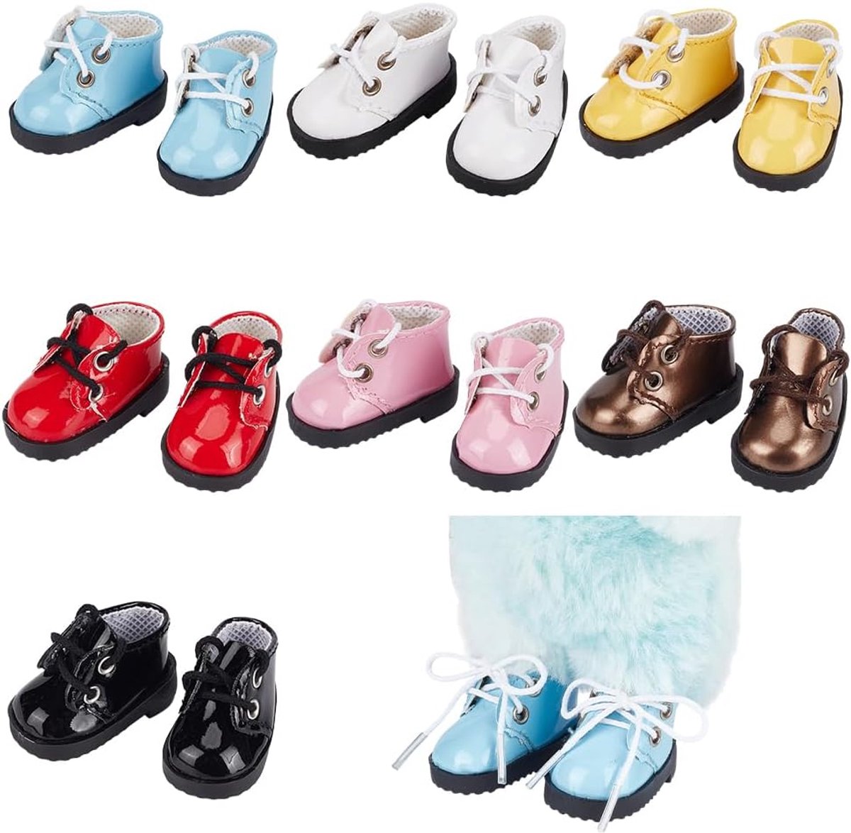 Schoenen, Mini PVC Pop Schoenen Pop Schoenen Accessoires Voor Aankleden Poppen Schoen Outfits Vervanging Spullen 4.8x2.4x2.5cm