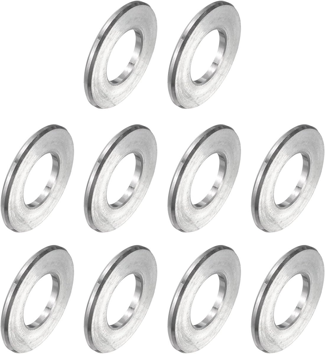 10 stuks roestvrijstalen afstandhouders 3/8" boring x 3/4" AD x 1/16" lengte schroef bus glad oppervlak rond metalen afstandshulzen voor M10 schroeven, bouten en stangen