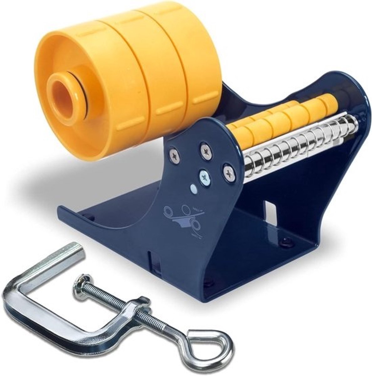 Labeldispenser - Tape dispenser - Labels aanbrengen - Met klem - 76 cm kern - Metaal
