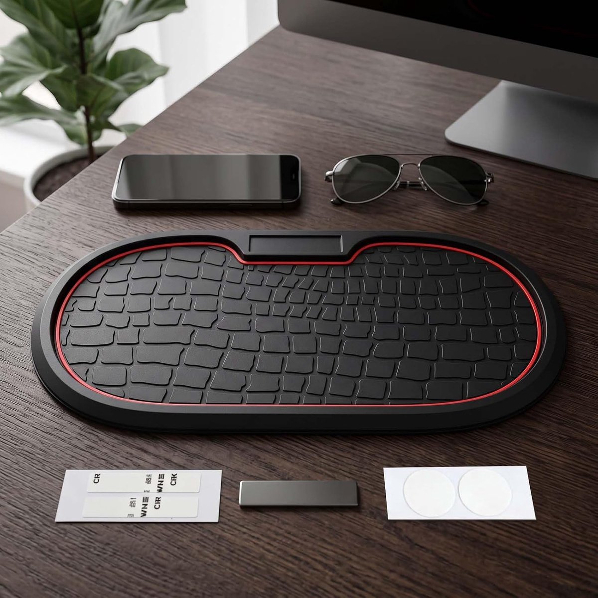 Antislip mat voor dashboard, antislip, van PU, mat, wasbaar, hittebestendig, zonder resten, voor telefoon, sleutels - ShopVlot