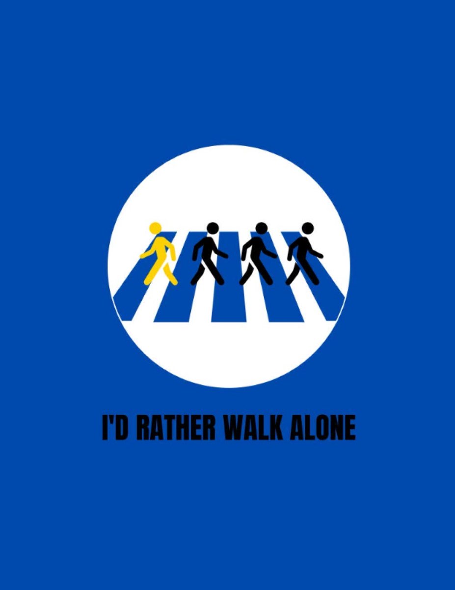 I'd Rather Walk Alone: 100 Page Lined Notebook For Everton Fans - ShopVlot