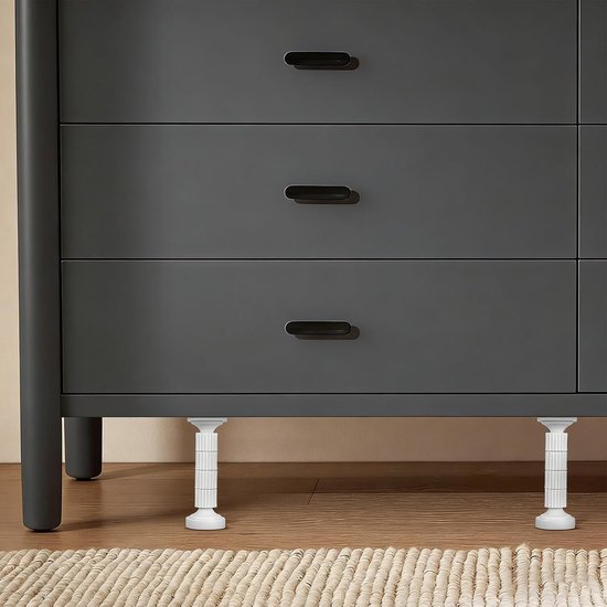 Verstelbare Bedframe Steunen voor Hoofdbord, Wandbevestiging en Stabilisatie - Eenvoudige Installatie, 43-112mm, Verbeterde Dikte van 3mm (Wit) — afbeelding 4