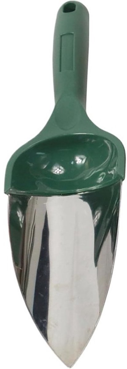 Tuinschep - Handgereedschap - Voor grondbewerking - Roestvrij staal - 30 cm - Groen
