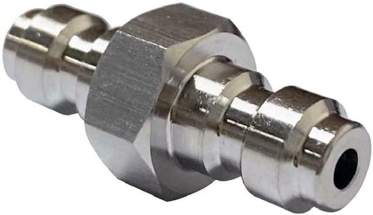 Snelkoppeling 8MM Vrouwelijk - Dubbel Mannetje - RVS - Voor vullen van luchtcilinders - ShopVlot