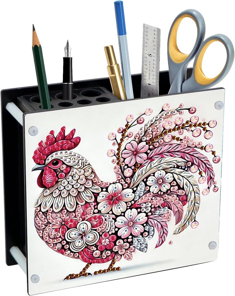 DCIDBEI Diamond Painting Pictures Desk Organization Multifunction Pen Holder Pencil Case Desk Case Fountain Pen Brush - ShopVlot