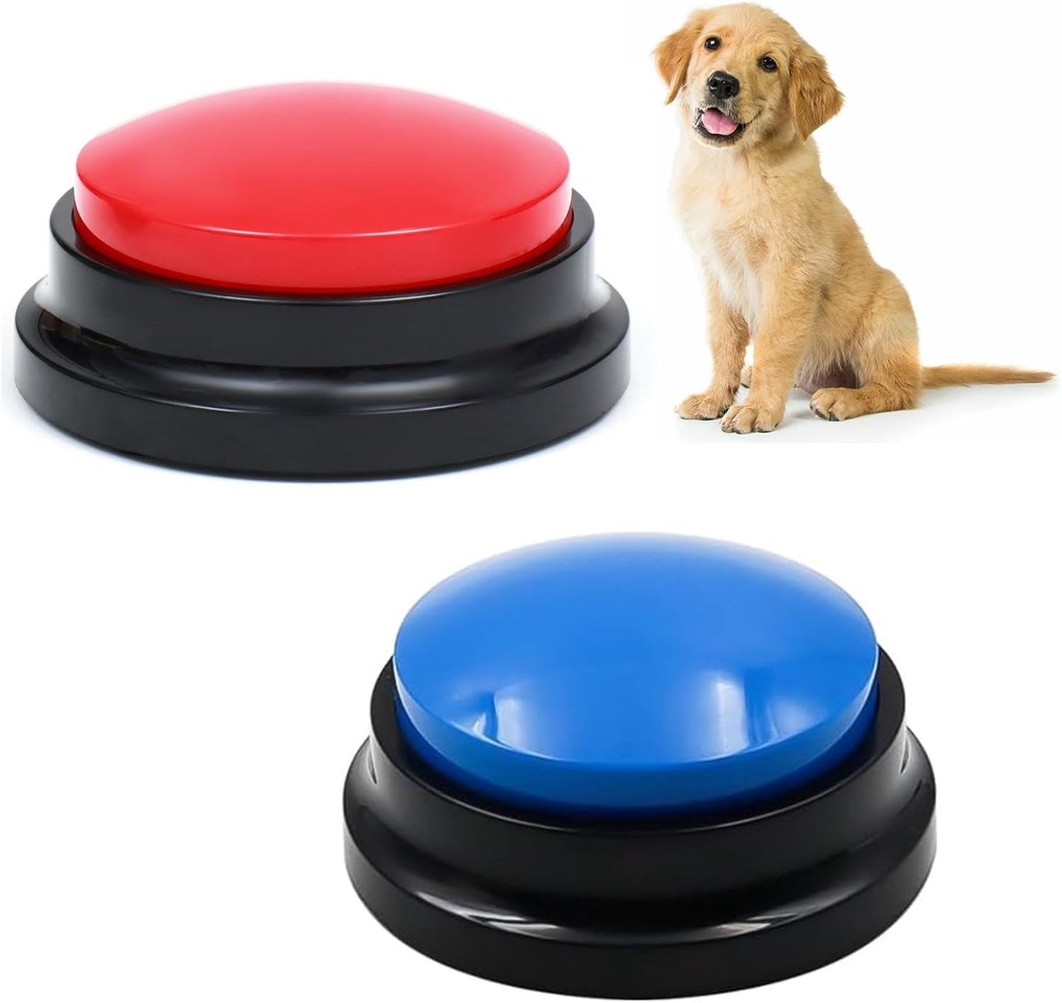 Buzzer met Opnamefunctie - 2 Stuks Pet Talking Training - Duurzaam ABS - Communiceer met je Hond - ShopVlot