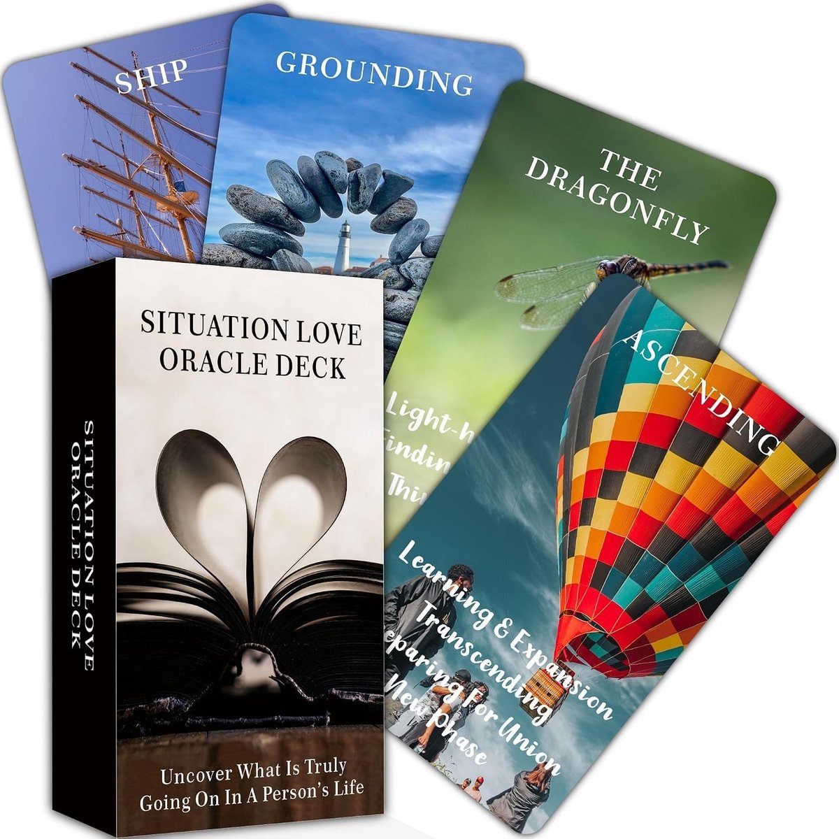 Love Oracle Kaarten - Multicolor - 12 x 7 cm - Duurzaam Papieren Kaartenset - Voor Beginners en Groepsactiviteiten