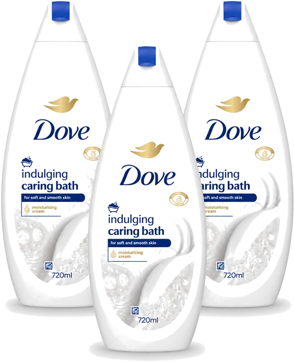 3 x Dove – Badcrème – Indulging Cream – 720 ml - Voordeelverpakking - 3 stuks