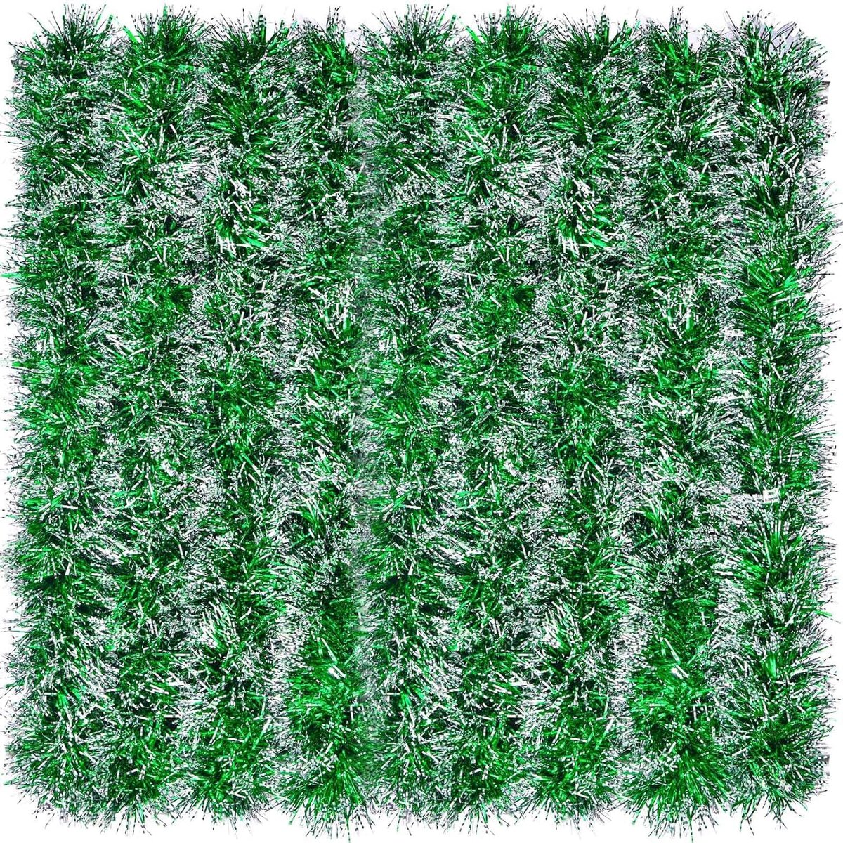 LATERN 10M Kerst Klatergoud Slinger, Groene Metallic Grof Glinsterende Dikke Glanzende Slinger Met Vorst Tip Voor - ShopVlot