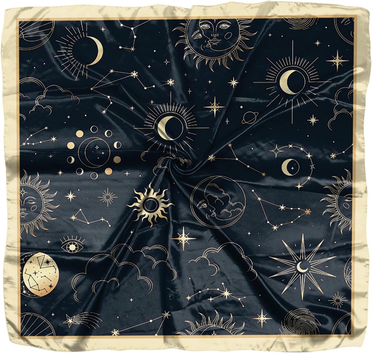 Scarf Silk Feeling Square Satin Head Hair Scarf Wrap 27.5 Inches Headwear Aesthetic Cute Decoration Women Girls - ShopVlot