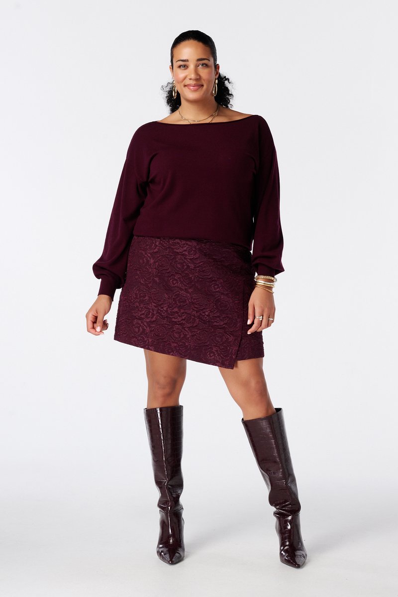 MS Mode Rok Jacquard overslagrok