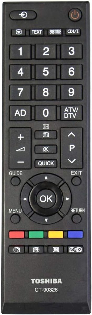 AULCMEET CT-90326 Replace remote control suitable for Toshiba 4K OLED Smart TV 19EL933G, 22AV615DG 26SL738G, 32AV503D - ShopVlot