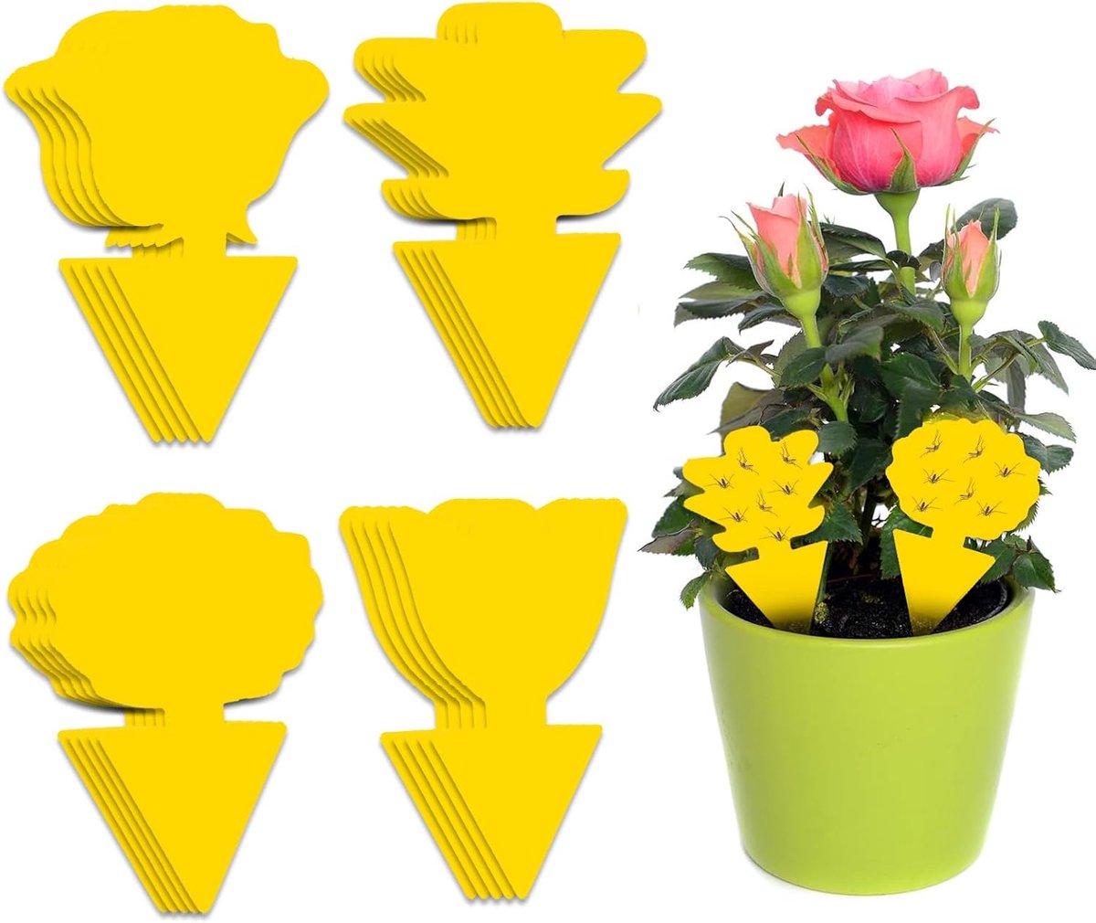 Gele Dubbelzijdige Kleverige Vliegenvallen, 20 Stuks Sticker Schimmelmuggen, Gele Sticker Schimmelmuggen, Insecten - ShopVlot