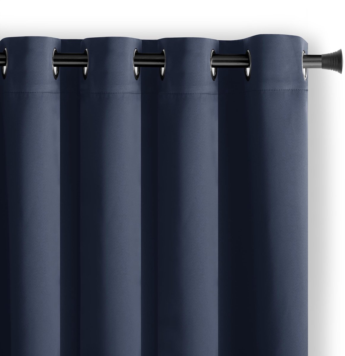 SnelShoppen - Blackout Gordijn 140x245 cm Indigo - Ondoorzichtig Verduisteringsgordijn met Oogjes - Decoratieve Raamdecoratie voor Woonkamer, Slaapkam