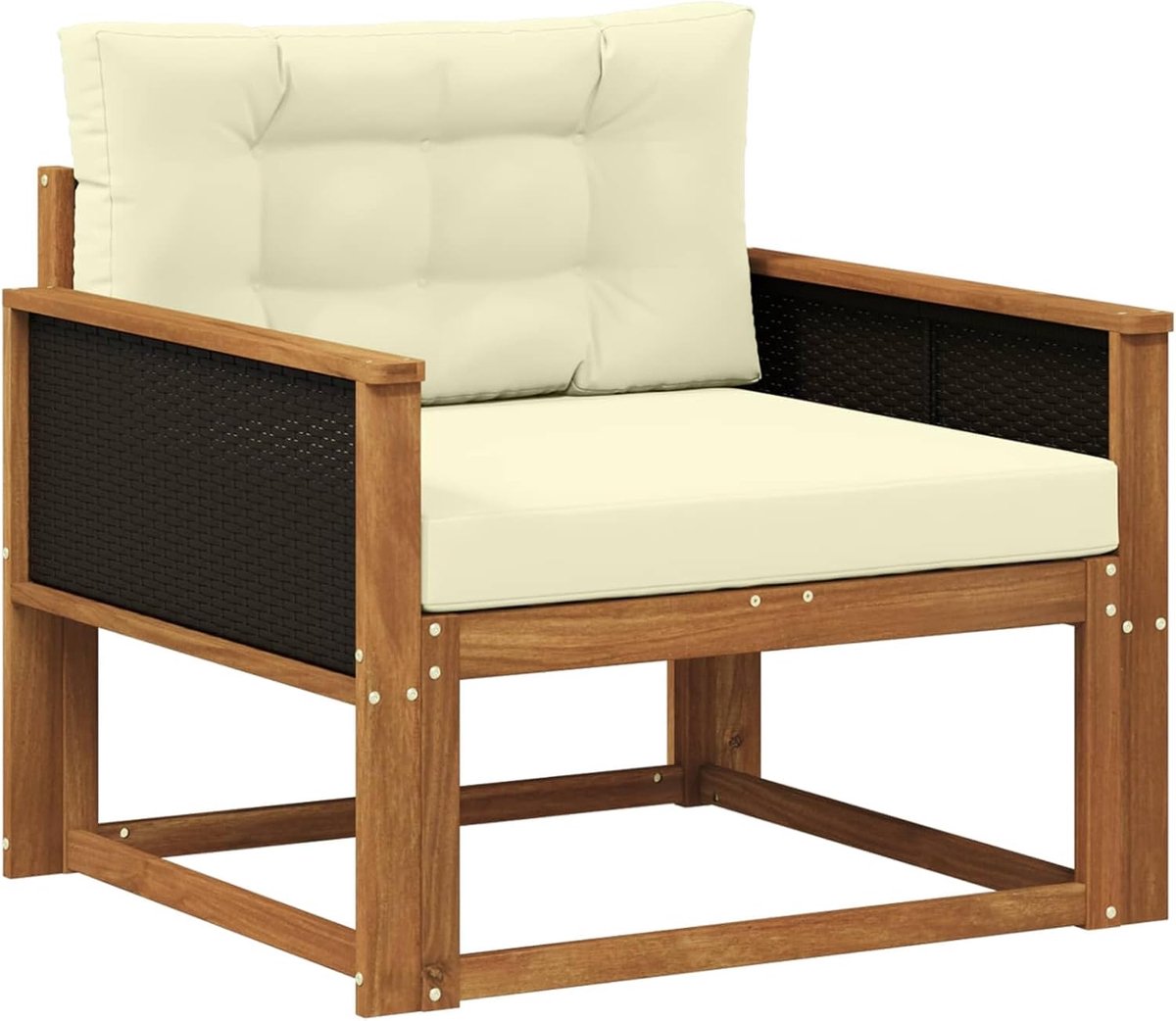 Middenbank, acaciahout zitbank, tuin lounge bruin