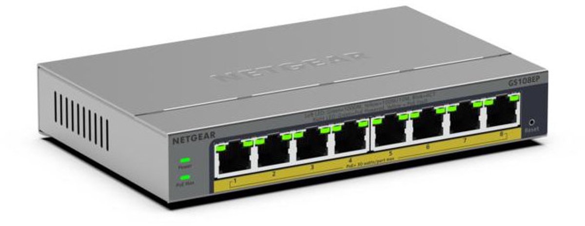 Netgear GS108EP Netwerk Switch